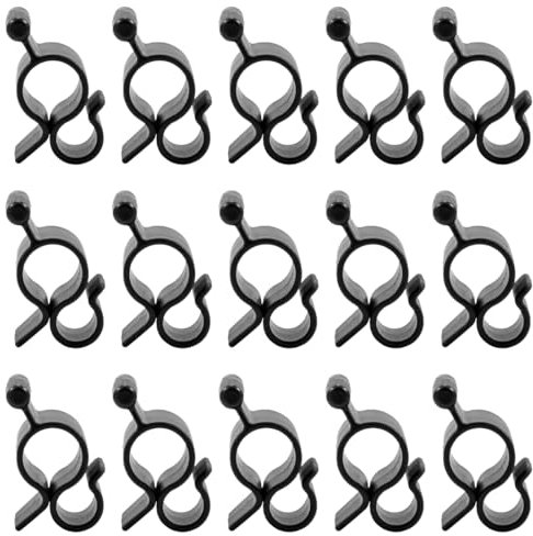 AORVYUI Ganchos para tienda de camping, 15 ganchos S, accesorios de camping, ganchos para tienda, ganchos para toldo para autocaravana, caravana, camping, jardín (negro)