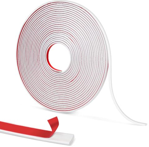 GoldOars Peel and Stick Self-Adhesive Moulding Trim, Flexible Tile Edging Trim, Internal Door Moulding 10M PVC Decorative Wall Moulding for Floor, Ceiling, Cabinet (Bright White)​