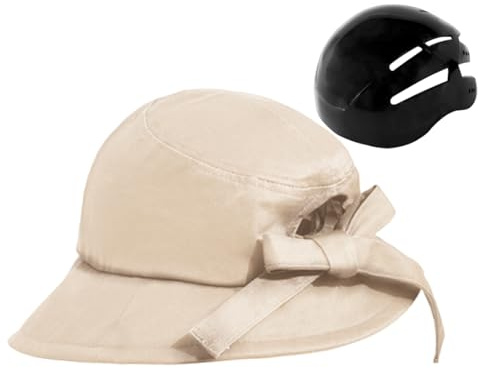 Casco para Mujer, Casco con de Sombrero de Bicicleta, Desmontable, Ajustable, Resistente al Viento, Unisex, diseño de ala Ancha, para Deportes Diarios, Pesca, Uso Familiar y colegas