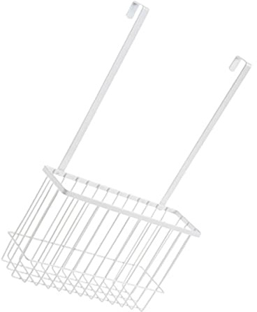 VINTORKY Organizador De Gabinete Cesta Colgante De Acero Al Carbono Blanco Extra Larga para Almacenamiento Puerta Cocina Baño 12 Piezas Conjunto
