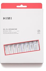 HIMI Juego de 36 colores de 12 ml, pintura para trabajos de precisión, mezcla de colores, suministros de artista, regalo de pintura artística, colores vibrantes, juego de pintura gouache para