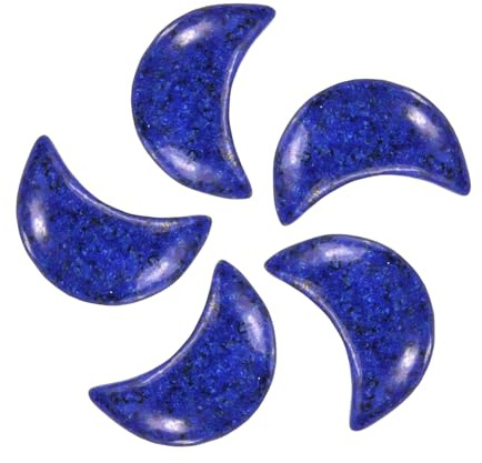 QUARKZMAN 5 Piezas De Piedra De La Moon De Cristal, 0.5 Pulgadas De Largo Lapislázuli Natural A Granel, Piedras Talladas Para Bolsillo Decoración De Colgante Para Meditación Y Equilibrio