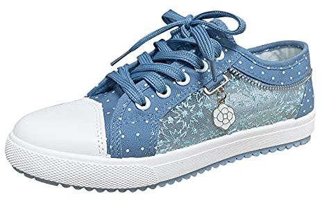 SKFLABOOF Summer Shoes Baskets traditionnelles en dentelle pour femme - Élégantes et confortables - Chaussures Dirndl en tissu blanc - Baskets plates pour femme - Pour festival, tenue élégante