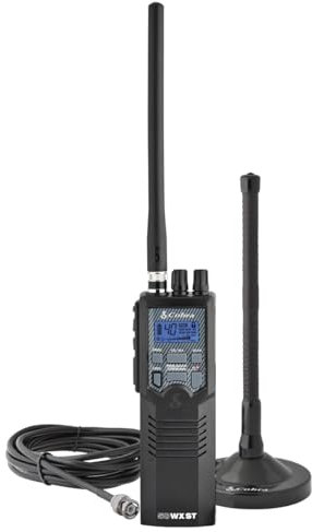 Cobra HHRT50 Road Trip CB Radio - 2-Way Handheld Emergency Radio with Access to Full 40 Channels & NOAA Alerts, Rooftop Magnet Mount Antenna and Omni-Directional Microphone, Black, 6.3 x 2 x 1.75