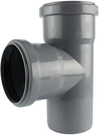 MKK 19558-001 - Raccordo di giunzione HT in PP DN 40-110, raccordo a T 90°, colore: grigio DN 40 su DN 40