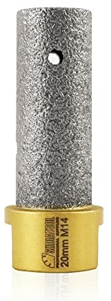 SHDIATOOL Fresa Diamantata 20mm Allargare e Sagomare Fori per Porcellana Ceramica Marmo Granito