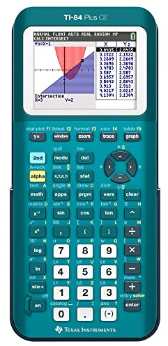 Texas Instruments TI-84 Plus CE Color Graphing Calculator, Teal (Metallic)