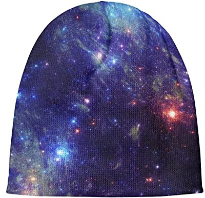 Babrukda Kids Winter Knit Hat, Galaxy Space Print Warm Hats, Children Beanie, Skull Cap for Girls Boys, Boys' Girls' Cold Weather Caps, Spring Fall Headwear