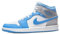 NIKE Jordan 1 Mid DX9276-100 8 Herren Weiß/Universitätsblau, Weiß/Uni Blau, 41 EU
