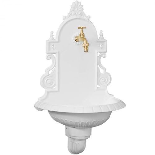 MetallWeb® Gartenbrunnen, Wandbrunnen Verona, in unterschiedlichen Farben (Weiss)