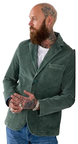 Joe Browns Men's Versatile Washed Cord Blazer, Regular, Blue, UK 42