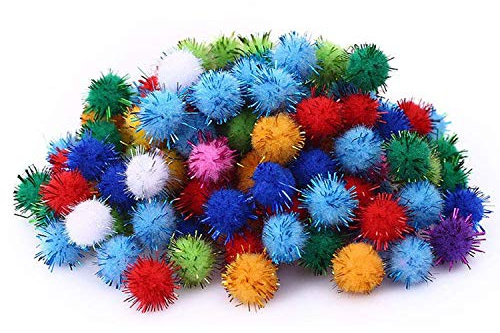 Carykon Katze Sparkle Balls My Cat's Favorite Toy Pom Balls – 50 Stück