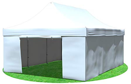 Stabilezelte Faltpavillon 4x6 Meter Professional ohne Fensterseiten Weiss