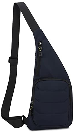 FANDARE Ultralätta slingväskor utomhus vandring dagväskor bröst axelväska män crossbody-väskor kvinnor midjeväska skydd pack ryggsäck för resor vandring cykel sport gym dagväskor små dagväskor, Blå B,