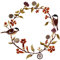 Ghirlanda Porta in Metallo, Ghirlanda Decorativa per Porta con Foglie Fiori e Uccelli Ghirlanda Porta Decorazioni Porta Ingresso Ghirlanda da Appendere alla Porta per Decorazione della Finestra