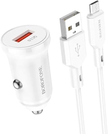 yasyasSingle USB Cigarette Lighter Car Charger for Android Models - Fast Charging 1A Car Charger with Micro USB Cable - Compatible with Android devices and More!