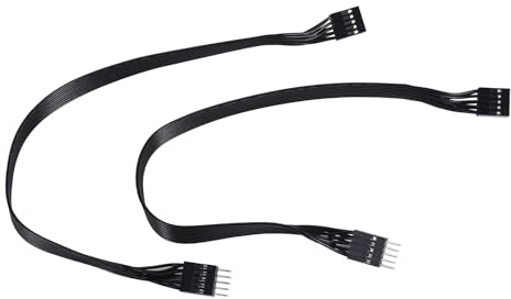 Asuinxurr Lot de 2 câbles de rallonge audio HD 9 broches mâle vers pour PC DIY Noir 30 cm