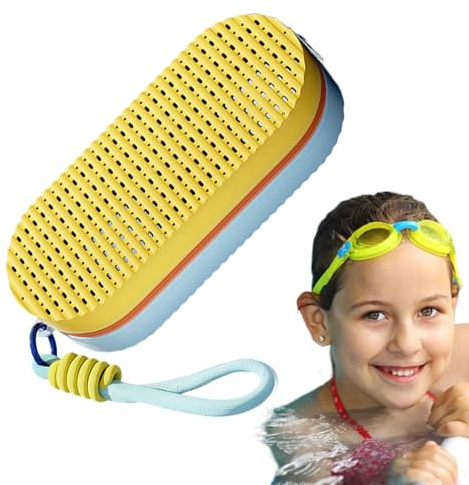 protectora de silicona para gafas, organizador de almacenamiento portátil, accesorios de natación para niños y adultos, Amarillo, Refer to description