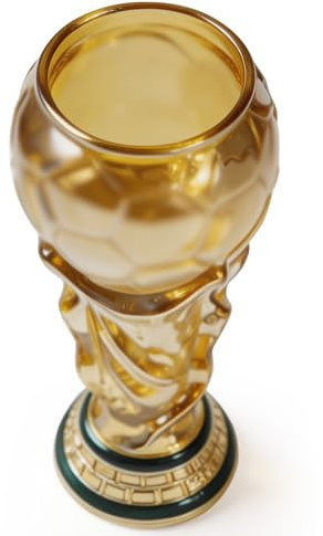 RANJIMA Fußball Bierkrug, 400 ml Bierkrug Glas mit Ball-Design, großer Bierbecher für Fans, Glas Bierkrüge für Bier, Cocktails, Getränke, ideal für Fußballabende Party Public Viewing Geschenkidee