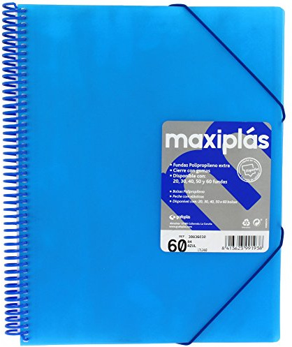 Grafoplás 39836030-matta med 60 fodral A4 med kuvert, blå