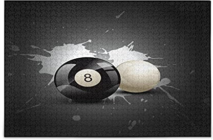 Schwarz Weiße Bälle Billard Puzzles 500 1000 Teile für Erwachsene Spielzeug Puzzle Spiel für Mädchen(Jedes Foto kann individuell angepasst Werden)