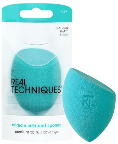 REAL TECHNIQUES New Miracle Airblend Sponge for Foundation - Matt Finish (1 Pack)