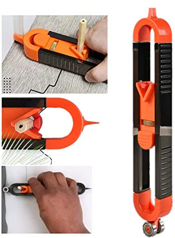 Dlmlemu Regla de trazado de perfiles, calibrador de contornos, formas irregulares, copia precisa, herramientas, calibrador de contorno con cerradura, bloqueo ajustable, medidor de precisión para