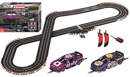 Carrera Digital 132 20030042 NASCAR Daytona Challenge 1:32 Scale Slot Car Racing Track Set - Includes Two 1:32 Scale Digital Cars & Two Speed Controllers Ages 8+
