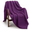 Whale Flotilla Large Fuzzy Fleece Throw Blanket for Sofa, 130x180 CM Fluffy Warm Soft Jacquard Blankets for All Season, Lightweight and Cozy, Purple