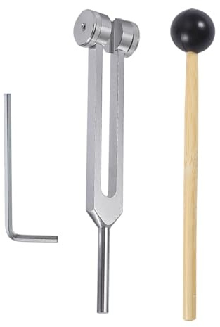 Diapason - Ensemble De Diapasons Solfège | Diapasons Sensoriels Non Magnétiques 128 Hz, Maillet De Diapason, Fréquence Précis, Fourchettes De Solfège Pour Accessoires De Yoga Et De Méditation