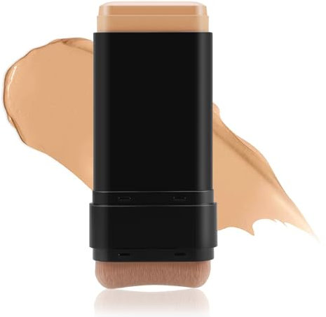 Boobeen Full Coverage Foundation Stick, Cream Foundation Makeup With Brush, Longwear Concealer And Contour Stick With Matte Finish To Cover Blemishes