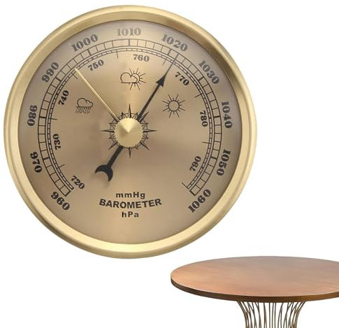 Termometro igrometro barometro – 3 in 1 stazione meteo domestica tradizionale con indicatore di temperatura 'aria da 70 mm | Monitor meteo interno, decorazione da parete per casa