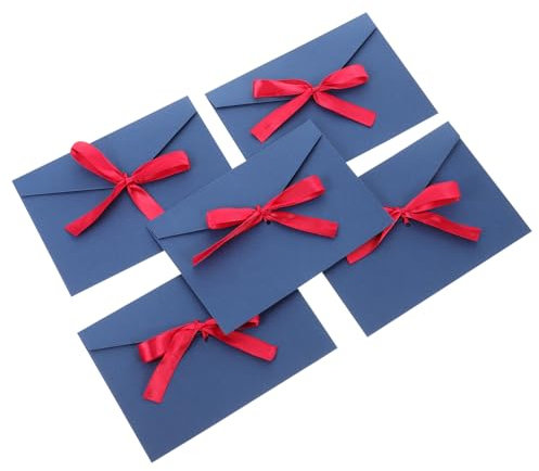 Holibanna Postkartenumschläge Aus Farbigem Dickem Perlmuttpapier Mit Bogenknoten Für Einladungs Und Grußkarten Dekorative Hüllen Zum Basteln Und Verschenken