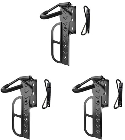 KEALLANS 3 Confezione Portabiciclette Girevole per Montaggio A Parete per Garage Ganci per Bici per Portabiciclette da Garage Portabiciclette Verticale