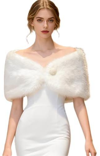 OIXEYA Bufanda Cuello Pelo Mujer Chal Piel Sintética Estola Calentador Cuello para Abrigo Invierno Fiesta Boda