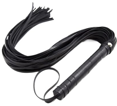 40CM Genuine Leather Tassel Horse Whip With Handle Flogger Equestrian teaching command whip