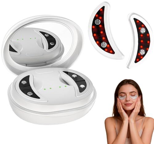 Synea Glowpads Pro, Wiederaufladbares Augenmassagegerät, Reduzieren Sie Tränensäcke, Augenringe Und Falten Für Strahlende Haut