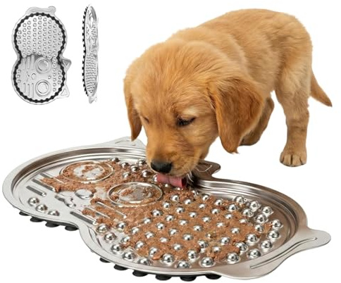 Tappetino antiscivolo per leccare il cane, in acciaio , a forma di gatto, tappetino per leccare i cani, per mangiare, bere, acqua, cibo, , cassa, cuccia per casa, interni, esterni, viaggi