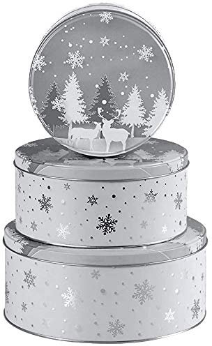 khevga Boîte à biscuits de Noël en tôle