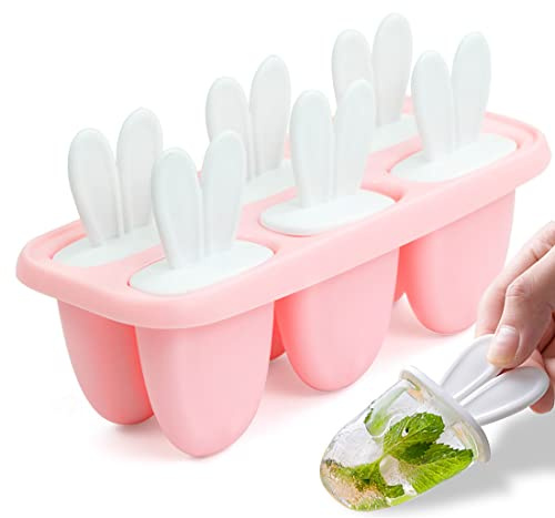 Stampi per Ghiaccioli e Gelato Bambini, Popsicle Molds, Formine Riutilizzabili, Forme per Gelati, Rosa