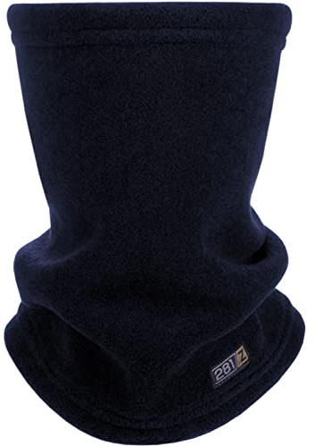 281Z Winter Warmer Neck Gaiter - Military Tactical Outdoor Sport - Polartec Classic Fleece Tube Scarf (Navy Blue, One Size)