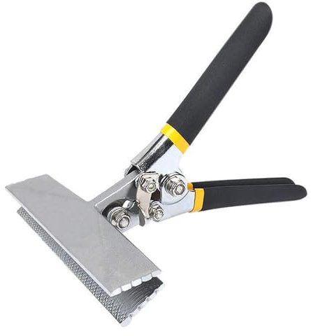 Pince à Plier Les Tôles, Pince à Plier multifonctionnelle, Pince à sertir à Plier et à aplatir Outil Manuel pour Feuille avec Poignée Antidérapante (Droit 150mm)
