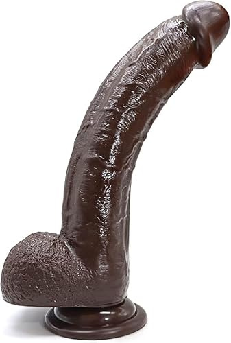 23.49cm Gode XXL Réaliste Large Sex Toýs Femme Clitoridien Puissant Godemichés Silicone Stimulateur du Point G Anal Sex Toys avec Ventouse,Matériau sans Danger pour le Corps,Courbée Boules Flexibles