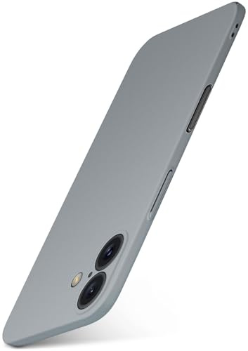 moex für iPhone 16 Hülle Ultra Dünn, Schutzhülle mit erhöhtem Kameraschutz, Slim Cover Hardcase Backcover, Dünnste Handyhülle Minimalistisch Alpha Case, Matt Taupe