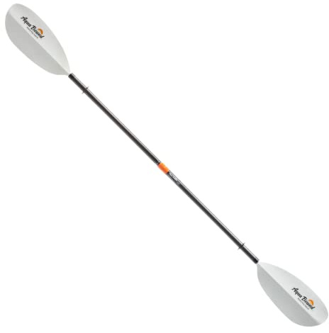 AQUA BOUND Manta Ray Hybrid 2-Piece Posi-Lok™ Kayak Paddle - Carbon Shaft, Fiberglass-Reinforced Nylon Blades with Dihedral Design, Adjustable Offset, High-Angle Performance