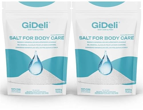 Sale da bagno alcalino 10kg per disintossicazione, disacidificazione e cura della pelle Sale corporeo minerale alcalino per la cura del corpo Recupero dopo l'allenamento (2x 5kg)