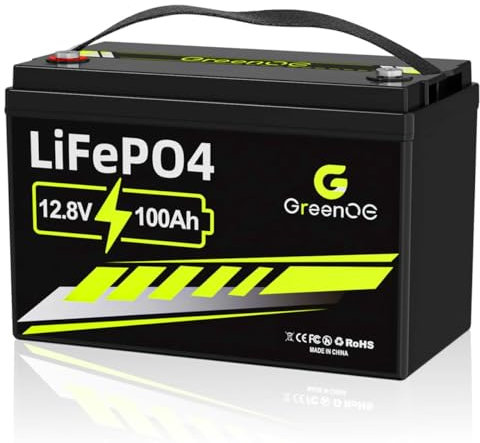 12V 100Ah LiFePO4 Battery Group 31 With Built-in 100A BMS, 15000 Deep Cycles Rechargeable Lithium Battery Prefect for Solar System, Rvs, Marine, Vans, Trailer, Backup (12V 100Ah)
