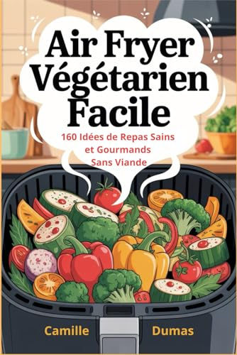 Air Fryer Végétarien Facile: 160 Idées de Repas Sains et Gourmands Sans Viande
