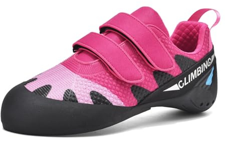 Blissbuilt Teenagers Climbing Shoes Men's Women's Boulder Climbing Shoes,Compact Climbing Shoes,Non-Slip Breathable Climbing Shoes For Indoor Beginners Gym