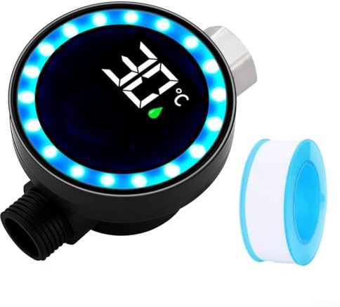 Termometro intelligente 0-99℃ del bagno del termometro G1/2 dell'acqua della doccia LED